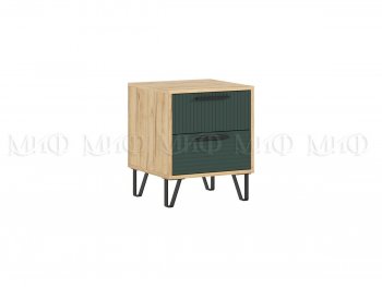 Тумба прикроватная Флэш крафт/грин, 2 шт (Миф) в Урае - uraj.mebel-e96.ru