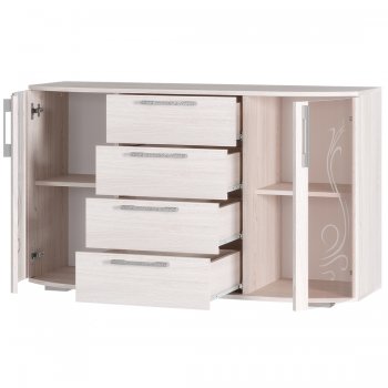 Комод Флорида ясень белый (БТС) в Урае - uraj.mebel-e96.ru