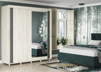 Шкаф-купе 2000 мм Форест крафт белый (Стиль) в Урае - uraj.mebel-e96.ru