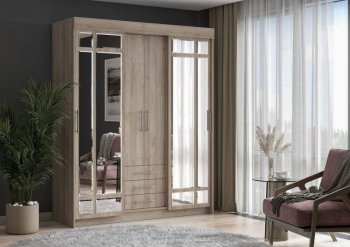 Шкаф-купе 1700 мм Фортуна (Дуб крафт серый) (ИЦ) в Урае - uraj.mebel-e96.ru