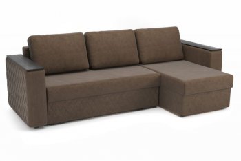 Диван угловой Форвард (велюр Ультра шоколад) (Софт) в Урае - uraj.mebel-e96.ru