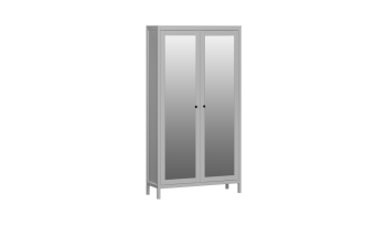 Шкаф для одежды 2-х дв. с зеркальными дв. Фрея (СБК) в Урае - uraj.mebel-e96.ru