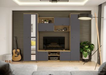 Стенка Герда крафт/графит (ИЦ) в Урае - uraj.mebel-e96.ru