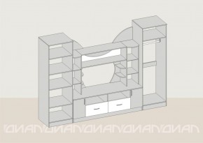 Гостиная Аллегро с 2 шкафами вариант-5 (венге/дуб белфорт) в Урае - uraj.mebel-e96.ru