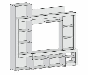 Гостиная Луизиана (Дуб сонома/Венге) в Урае - uraj.mebel-e96.ru