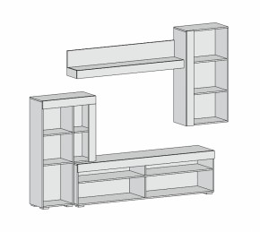 Гостиная Майами (Дуб Белый) в Урае - uraj.mebel-e96.ru