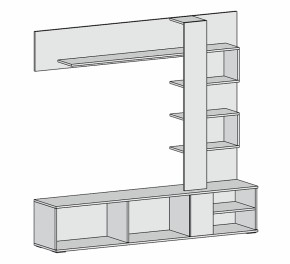 Гостиная Невада (дуб сонома/белый бриллиант) в Урае - uraj.mebel-e96.ru