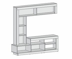 Гостиная Омаха (темное дерево/белый бриллиант) в Урае - uraj.mebel-e96.ru