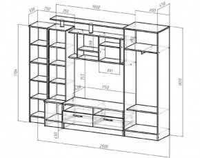 Стенка Оскар (Лин) в Урае - uraj.mebel-e96.ru