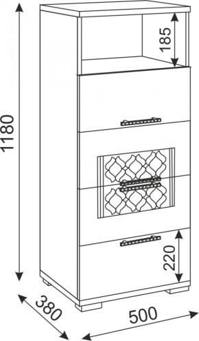 Стенка Тиффани модульная (Риннер) в Урае - uraj.mebel-e96.ru