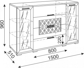 Стенка Тиффани модульная (Риннер) в Урае - uraj.mebel-e96.ru