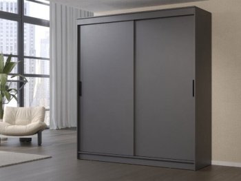 Шкаф-купе 2000 мм Гранд-1 ЛДСП, графит (Эра) в Урае - uraj.mebel-e96.ru