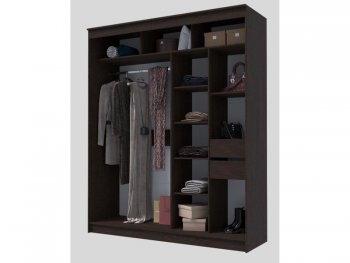 Шкаф-купе 2000 мм Гранд-1 зеркало/зеркало, венге (Эра) в Урае - uraj.mebel-e96.ru