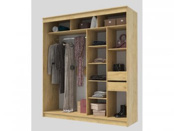 Шкаф-купе 2000 мм Гранд-1 ЛДСП, дуб вотан (Эра) в Урае - uraj.mebel-e96.ru