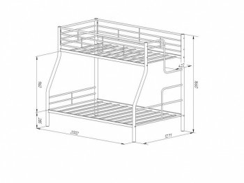 Кровать двухъярусная Гранада-3 Белый в Урае - uraj.mebel-e96.ru