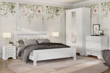 Спальный гарнитур Грация (лак) Белый (модульный) (БМ) в Урае - uraj.mebel-e96.ru