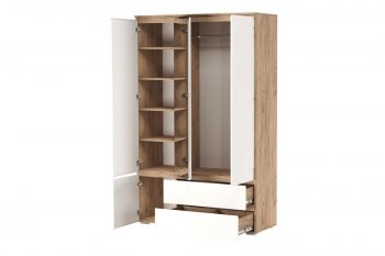 Шкаф 1300 мм 4С2Я с 1 зерк. Гретта крафт золотой (Памир) в Урае - uraj.mebel-e96.ru
