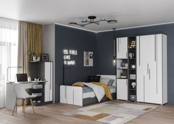 Кровать с ящиками Грей (МЛК) в Урае - uraj.mebel-e96.ru