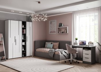 Набор детской мебели Грей модульный (МЛК) в Урае - uraj.mebel-e96.ru