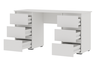 Письменный стол Хелен ПС 02 белый (СтендМ) в Урае - uraj.mebel-e96.ru
