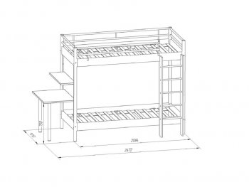 Кровать двухъярусная Хельга Композиция 25 в Урае - uraj.mebel-e96.ru