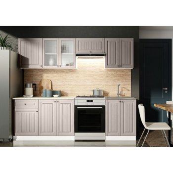 Кухонный гарнитур Хозяюшка 2400 Трюфель (Эра) в Урае - uraj.mebel-e96.ru