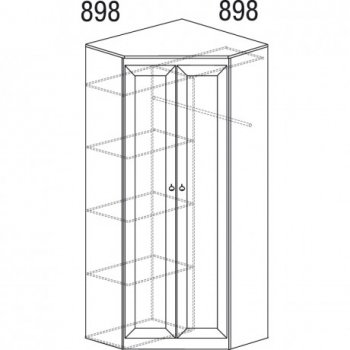 Шкаф угловой Инна 606 денвер темный (Яна) в Урае - uraj.mebel-e96.ru