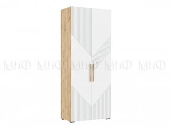 Шкаф распашной 900 мм Ирис с антресолью, крафт/белый (Миф) в Урае - uraj.mebel-e96.ru