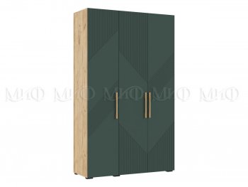 Шкаф 1350 мм Ирис с антресолью, крафт/грин (Миф) в Урае - uraj.mebel-e96.ru