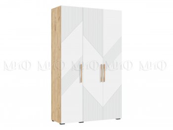 Шкаф 1350 мм Ирис с антресолью, крафт/белый (Миф) в Урае - uraj.mebel-e96.ru