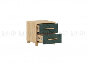 Тумба прикроватная Ирис крафт/грин, 2 шт (Миф) в Урае - uraj.mebel-e96.ru