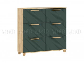 Обувница Ирис крафт/грин (Миф) в Урае - uraj.mebel-e96.ru