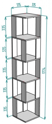 Стеллаж Ivan S109 1774x335x335 в Урае - uraj.mebel-e96.ru