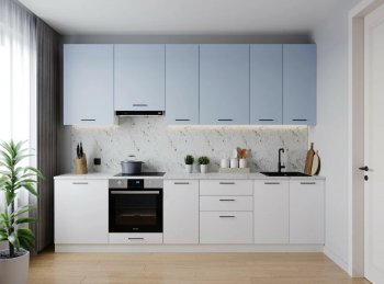 Кухонный гарнитур высокий Капри 3000 мм ЛДСП/МДФ (Санвут) в Урае - uraj.mebel-e96.ru