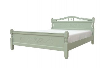 Кровать из массива Карина-5 Зеленый самшит (БМ) в Урае - uraj.mebel-e96.ru