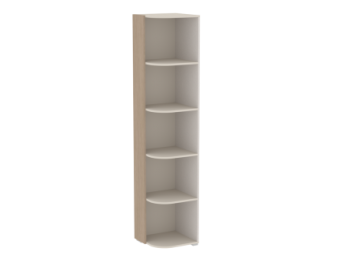Полка угловая, Каспер (424*408*2002) Кашемир (СБК) в Урае - uraj.mebel-e96.ru