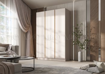 Шкаф 1500 мм 3-х створчатый Келвин кашемир (Миф) в Урае - uraj.mebel-e96.ru