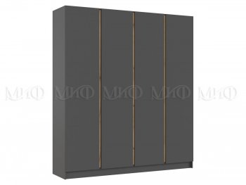 Шкаф 2000 мм 4-х ств. Келвин графит  (Миф) в Урае - uraj.mebel-e96.ru