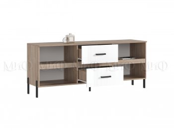 Тумба ТВ Ким белый глянец холодный (Миф) в Урае - uraj.mebel-e96.ru
