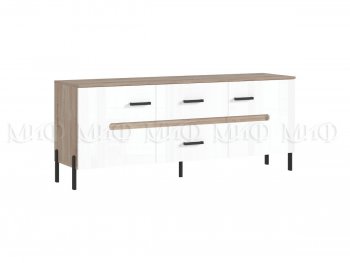 Тумба ТВ Ким белый глянец холодный (Миф) в Урае - uraj.mebel-e96.ru