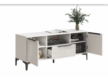 Тумба ТВ на 1350 Кимберли белый (Handis) в Урае - uraj.mebel-e96.ru