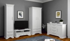 Комод 4ящ.+2дв. ГРАЦИЯ (лак) Белый (БМ) в Урае - uraj.mebel-e96.ru