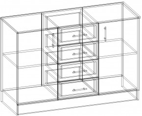 Комод К1000 2Д серия София в Урае - uraj.mebel-e96.ru