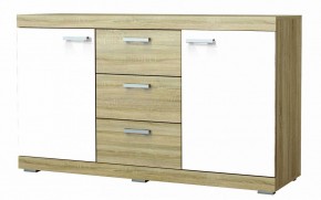 Комод Соната КС-1500 (Дуб сонома/Белый глянец) в Урае - uraj.mebel-e96.ru