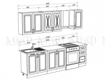 Кухонный гарнитур Констанция 2000 мм Сандал (Миф) в Урае - uraj.mebel-e96.ru