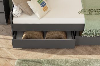 Кровать с ящиками КР-2 графит серый (СВ) в Урае - uraj.mebel-e96.ru