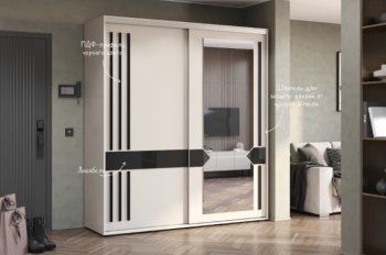 Шкаф-купе 2000 мм Крафт-9 белый кашемир  (БТС) в Урае - uraj.mebel-e96.ru