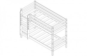 Кровать 2-х ярусная Сонечка с бортиком (лестница прямая) в Урае - uraj.mebel-e96.ru