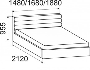 Кровать Альба с подъемным механизмом 1400*2000 в Урае - uraj.mebel-e96.ru