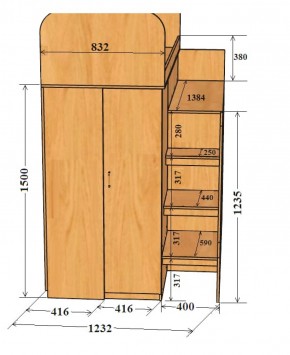 Кровать-чердак Аракс в Урае - uraj.mebel-e96.ru